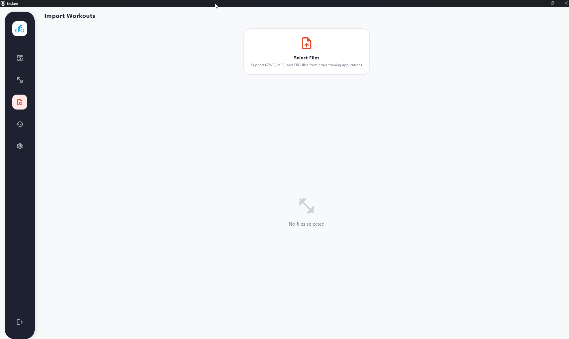 ENDURE - Import Workouts